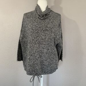 Pure‎ Jill Kimono Women's Black Heathered Cashmere Blend Pullover Sweater Small